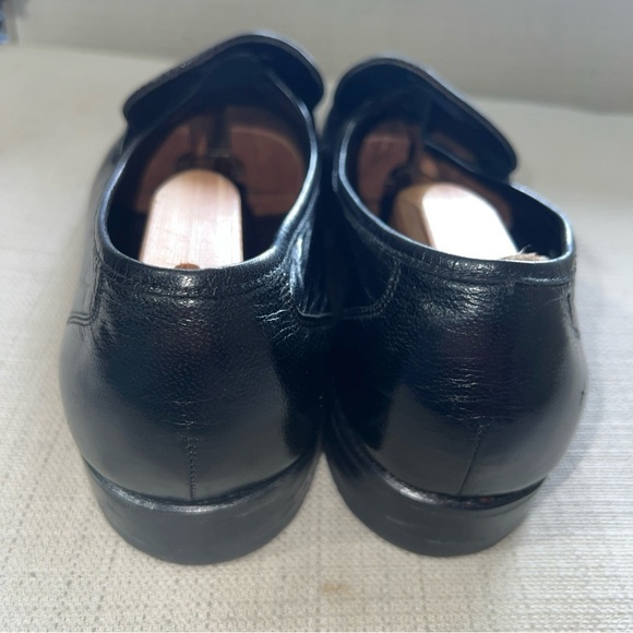 Vintage Florsheim Men\'s Leather Loafers, 11 D 17089 Black Slip Ons main image 10